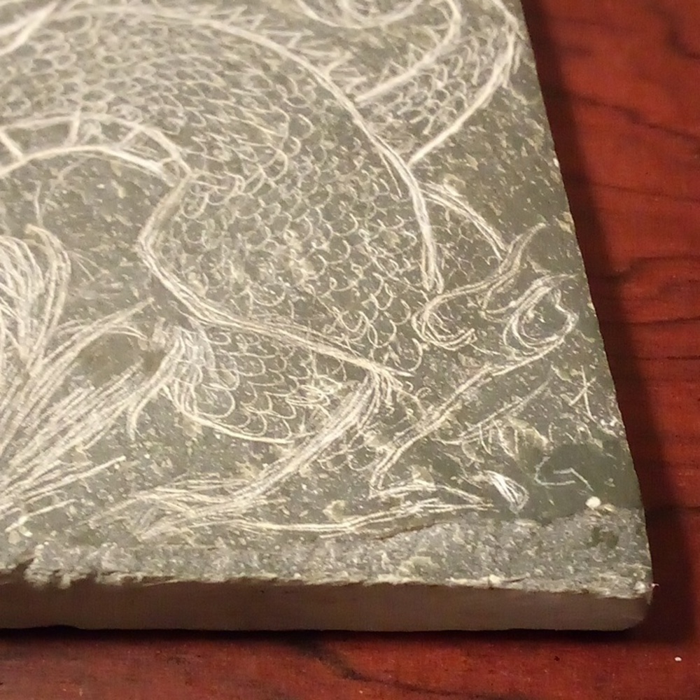 Handmade Etched Dragon Slate Plaque - Picture 9 of 9